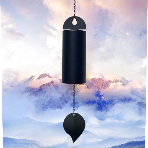ASDFG Deep Resonance Serenity Bell Large Metal Cylinder Wind Chimes Outdoor Windbell Deep Tone 30 Inch Garden Wind Chimes for Patio and Terrace Musical Windchime Outdoor and Home Decoration