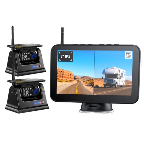 ZEROXCLUB Magnetic Solar Wireless Backup Camera HD 1080P 7