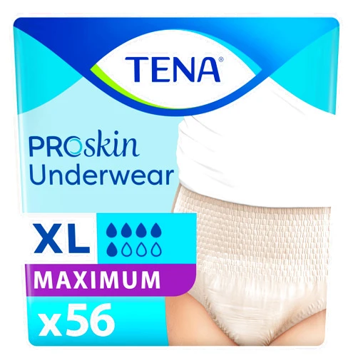 TENA ProSkin XL Nude-Colored Adult Female Moderate Absorbency Protective Disposable Underwear, 56 Count