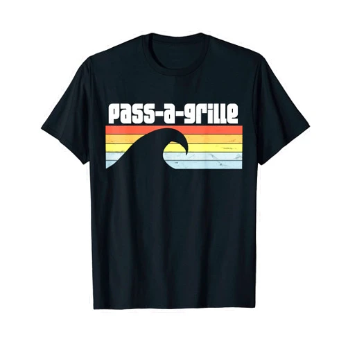 I Love Pass-a-Grille Beach Florida FL Apparel I Love Pass-a-Grille Beach Florida FL Atlantic Ocean Wave T-Shirt