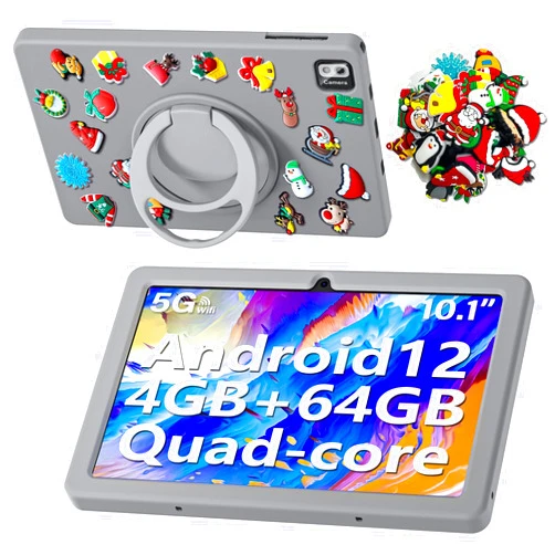 SGIN 10 Inch Tablet, Android 12 Tablet with Case, 4GB RAM 64GB ROM, Octa-Core 2.0Ghz Processor, 1280 * 800 IPS, GPS, Bluetooth, Dual 2+5MP Camera, 6000mAh Battery, WiFi(Ivory)