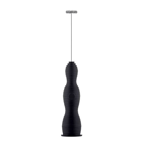 Alessi Pulcina MDL11 B - Design Milk Frother Beater, in Thermoplastic Resin, Steel Whisk and Rechargeable Battery, Black