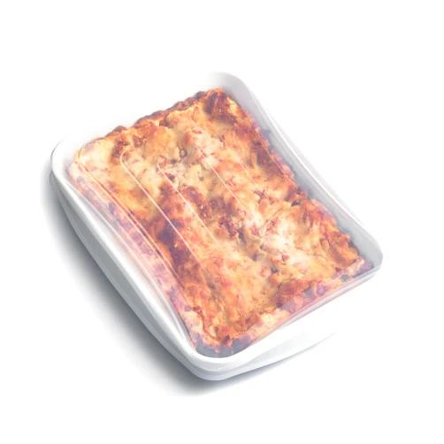 Stasher Reusable Silicone Stretch Lid for Casseroles, Pans, Baking Dishes–Rectangle Replacement Lid, 9”x13”, Stretchable, Leak-free, Microwave Safe, Dishwasher Safe, Food Cover, Eco-Friendly, Clear