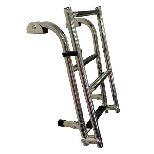classAcustoms 77090202 4 Step Folding Boat Ladder | Stainelss Steel | Ski Boat Ladder | Pontoon Ladder |