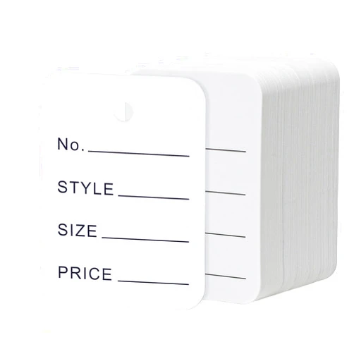 Uniclife 1000 Pcs Unstrung Price Tags for Clothes Writable White Clothing Tags Without String Small Paper Tags for Pricing Hang Tags Labels for Retail Jewelry Merchandise Marking Tags, 1.96