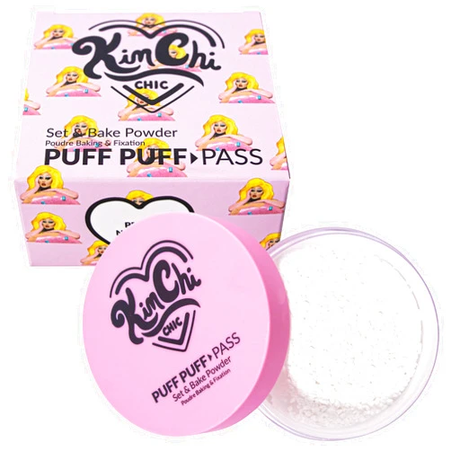 Kimchi Chic Beauty Puff Puff Pass Set and Bake Powder, Loose Face Powder with Extra Fluffy Setting Powder Puff, Soft Lavender Face Makeup for Uneven Skin Tone, 01 lvander