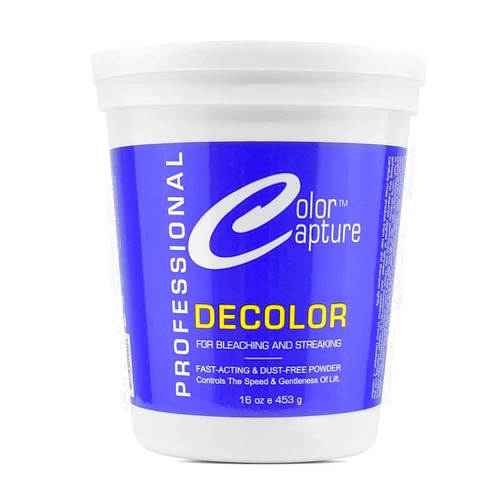 COLOR CAPTURE Hair Bleach Powder for Bleaching and Streaking, Professional Salon-Grade, Gentle Formula, Blue Tint, 16 oz