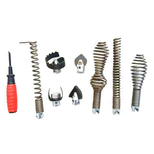 SolGlo 9PCS/Set 16mm Diameter Pipeline Dredge Device Spring Drill Machine Tool Pipe Dredge Cutter Heads Connector Dredge Accessories