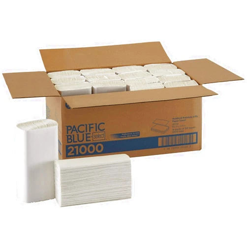 Pacific Blue Select Multifold Premium 2-Ply Paper Towels (Previously Signature) by GP PRO, White, 21000, 125 Per Pack, 16 Packs Per Case