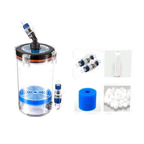 Rulbelok External Aquarium Filter Canister with Free Media Quiet No Leaks Efficenfy Biochemical Filtration for Fish Tanks External Canister Filter for Aquarium