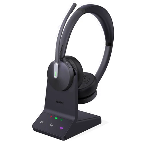 Yealink WH64 Wireless Headset, DECT & Bluetooth Dual-Mode 606 ft Range Headset for Teams Zoom,Skype and UC, Phone Headset with 3X Mic, 32 Talk Time, Office Work Headset for Desk IP Phone, PC,CellPhone