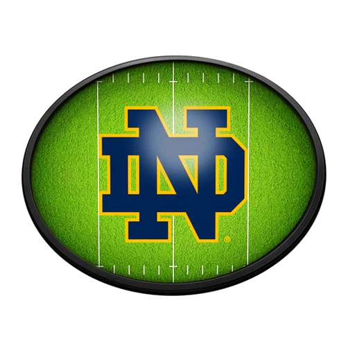 The Fan-Brand Notre Dame Fighting Irish Oval Slimline Lighted Wall Sign, On the Fifty - Team Bar Sign Décor: Home, Dorm, Garage, Office, Fan Cave