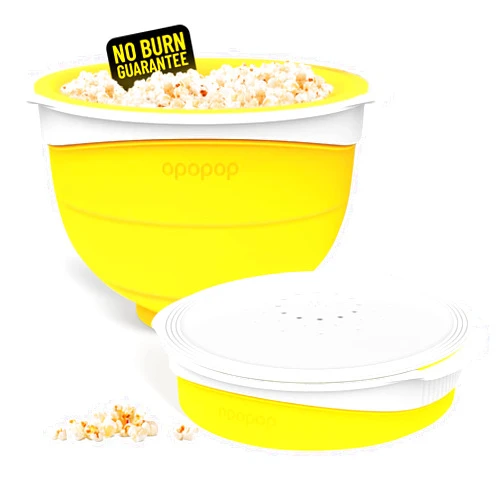 Opopop Silicone Popcorn Popper - Microwave Popcorn Maker Collapsible Bowl, BPA-Free and Dishwasher Safe