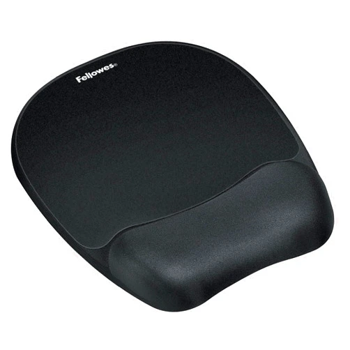 Fellowes Memory Foam Mouse Pad/Wrist Rest- Black (9176501)