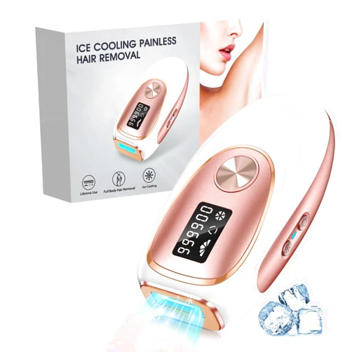 LYSMOSKI Laser Hair Removal, Ice-Cooling IPL Hair Removal Device for Women and Men, Painless & Long-Lasting Safe At-Home Hair Remover Device for Armpits Back Legs Arms Face Bikini Line