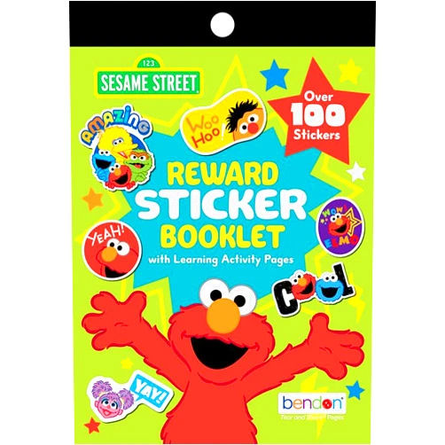 Bendon Publishing Sesame Street Rewards Mini Sticker Booklet Pad | 100+ Stickers