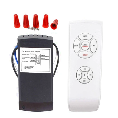 LPHUMEX Universal Ceiling Fan Remote Control Kit, 3-in-1 Ceiling Fan Light Timing & Speed Remote, for Hunter/Harbor Breeze/Westinghouse/Honeywell/Other Ceiling Fan lamp