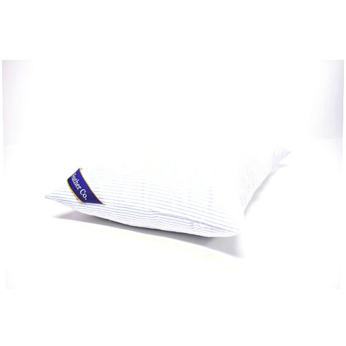 Down & Feather Co. Down&Feather Co. - Luxury Hungarian Goose 100% Feather Bed Pillow - Blue and White Striped Cotton Shell for Sleeping - The Original Old Fashion Queen Size - Hypo-Allergenic - Firm (56oz)