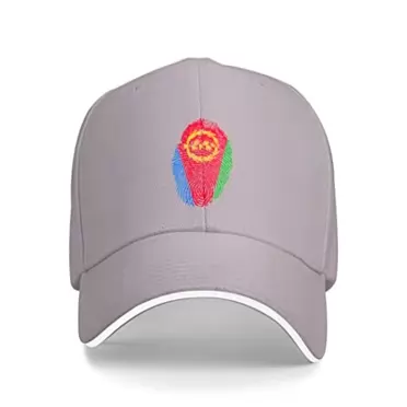 QG ZZX Eritrea DNA Fingerprint Unisex Baseball Cap Fits Men Women Adjustable Dad Hat Sandwich Bill Cap Gray