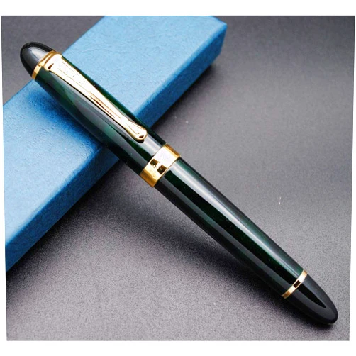 Czxwyst JINHAO X450 Fountain Pen M Nib (Green Ice Flowers)