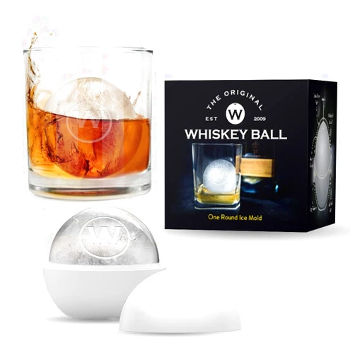 The Original Whiskey Ball (1 pack), Whiskey Ice Ball Maker Mold, Premium Silicone Sphere Mold – Easy Release & No Leak Design for Superb Whiskey