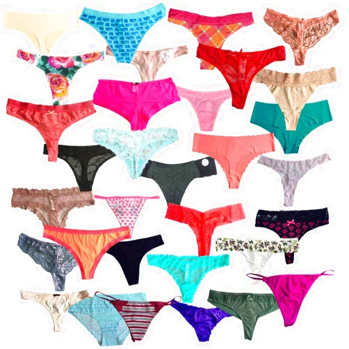 EMBEK Underwear for Women 24 Pack Variety of G-String T-Back Thong Panties Tanga