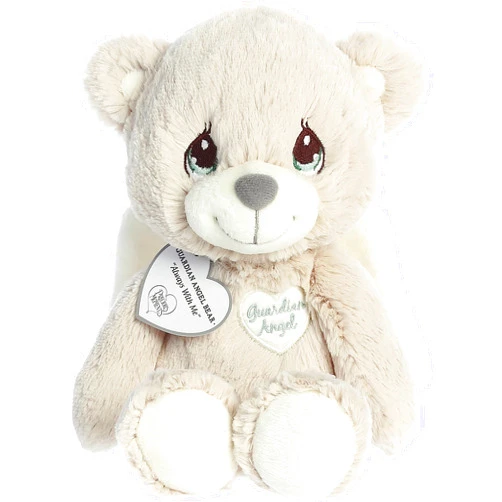 Aurora® Inspirational Precious Moments™ Guardian Angel Bear Stuffed Animal - Cherished Memories - Enduring Comfort - Off-White 12 Inches