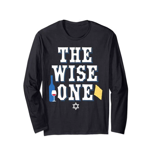 Passover The Wise One Gift Design Pesach Passover The Wise One Gift Design Idea Long Sleeve T-Shirt