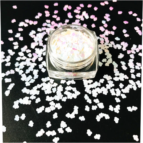 PrettyG 10 Grams/Pack - 3mm Clouds Shape Glitter Sequins - Festival Rave Beauty Makeup Face Body Nail Art Decoration C21R