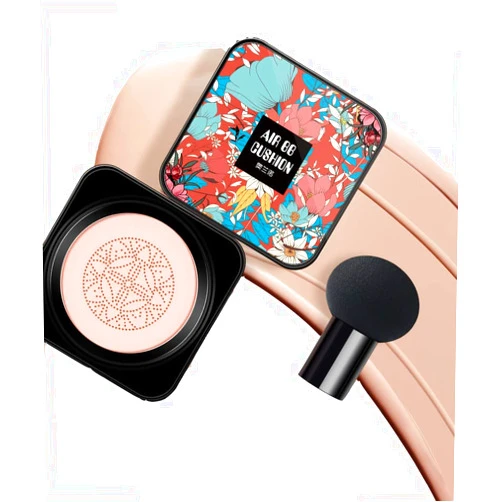 Freebrand Air Cushion CC Cream Mushroo Head Foundation Amazfly Moisturizing BB Cream Makeup Long Lasting Matte Concealer Bright Makeup Base Long Lasting Makeup Sponge (Natural) (2 Piece Set natural color)