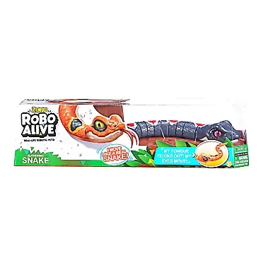 Robo Alive Slithering Snake Battery-Powered Robotic Toy with Realistic Snake Movements by ZURU Grey