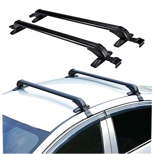 LIYUANJUN 2PCS Top Roof Rack Cross Bar Fits for Honda Civic 2006-2020 Universal Car Roof Bars with 2 Keys 165LB High Load Capacity Cargo Luggage Carrie Holder (Black)