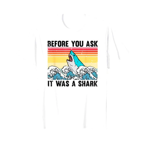 Retro Amputated Statements Sarcastic Graphic Gag Vintage Ironically Asking Amputees Shark Illustration Puns T-Shirt