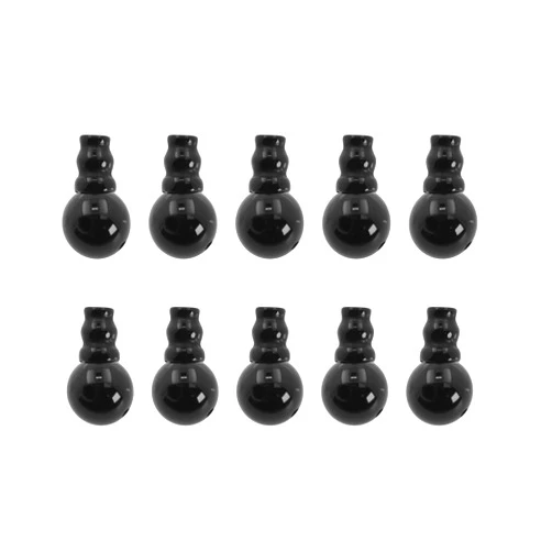 Mandala Crafts 3 Hole Guru Beads for Mala Making Beads – 10 Sets Loose Prayer Beads Mala Guru Beads for Tibetan Prayer Beads Tibetan Mala Beads (Simulated Black Garnet)