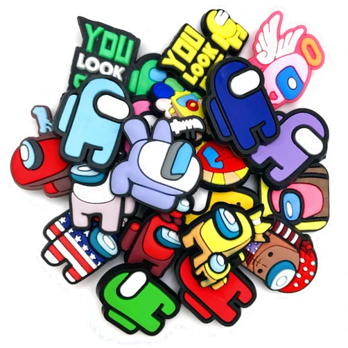 Fohiahfce 20 35Pcs Cartoon Game Shoe Charms Fits for Croc Clog Sandals Shoes Decoration, Cute Game Accessories Charms for Kid Boy Party Favor Gifts