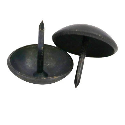 Wuuycoky Round Large-Headed Nail 19mm Diameter Head Color Black Pack of 40
