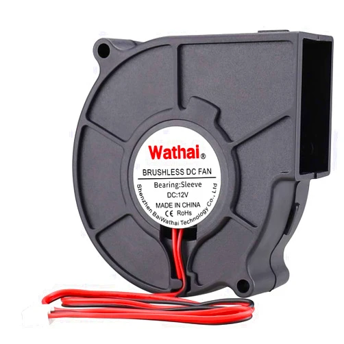 Wathai 12032 7530 120mm 75mm 12V DC Radial Centrifugal Blower Fan 2Pin High Speed for DIY Cooling Ventilation Exhaust Projects 2 Pack