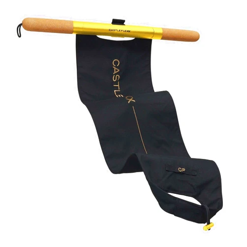 CASTLE FLEXX CastleFlexx Mobility and Full Body Strengthening Device | Non-Elastic Stretch Strap with Natural Premium Cork Handles for Stretching, Exercise, Physical Therapy, and Yoga