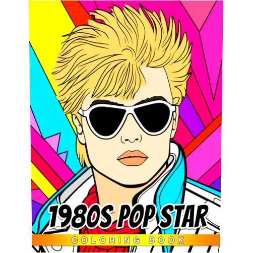 Betsy Mejia 1980s Pop Star Coloring Book: Brand New Pics Of The Greatest Pop Stars For Kids Adults To Relax And Unwind