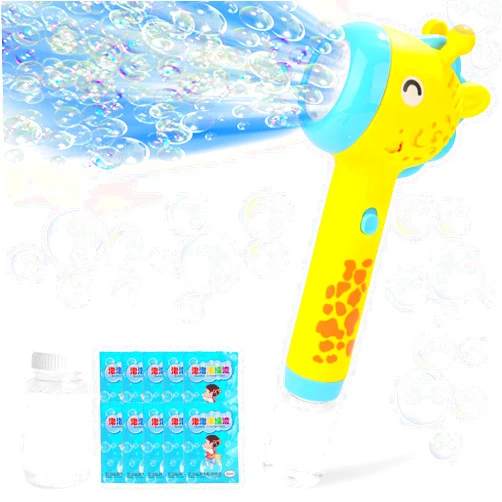 Allhero Automatic Bubble Wands with Lights, Bubble Maker for Toddlers, Adults, Outdoor Toy Bubble Wand for Easter Basket Stuffers, Party Favors, Birthday, Halloween, (Yellow)