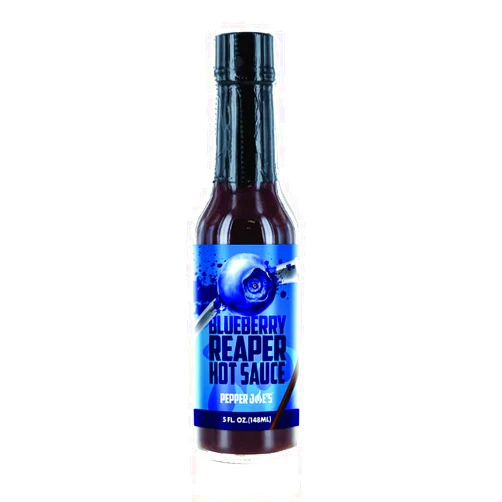 Pepper Joe's Pepper Joe’s Blueberry Carolina Reaper Hot Sauce – Premium Carolina Reaper Hot Sauce – Made with a World’s Hottest Chili Pepper and Ripe Blueberries – 5 Ounces