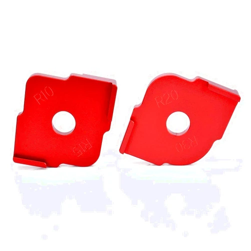 Evwoge Aluminum Alloy Radius Jig Router Templates, Radius Quick-Jig Router Bit Templates for Routing Rounded Corners R10 R15 R20 R30, Set of 2