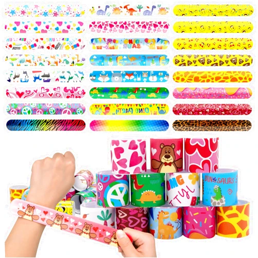 JoyRapt 144PCS Slap Bracelets for Kids 8-12 Party Favors, Christmas Gifts for Kids Slap Bracelets Bulk Classroom Prizes, Snap Bracelets for Birthday Gifts School Rewards