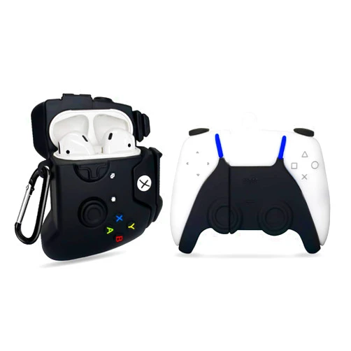 WQNIDE [2Pcs] Cute Airpod Case for Airpod 2/1, WQNIDE Cartoon Fashion Cool Design Airpods Cover, 3D Cartoon Funny Shockproof Protective Skin Accessories Airpods Silicone Case for Boys Girls Men