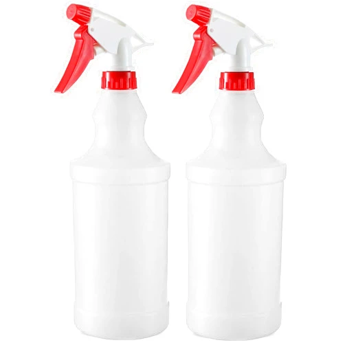 DilaBee – Empty Plastic Spray Bottle – Spray Bottles for Cleaning Solutions - 100% Leak Proof with Mist Stream and Off Trigger Settings - for Home, Garden, and More (32 Ounce - 2 Pack)