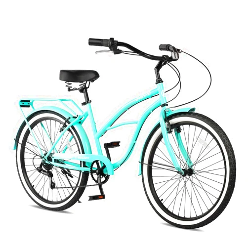 AVASTA Venus 26-inch Cruiser Bike with 7-Speed，Dual V-Brakes，Comfortable Saddle，Mutiple Colors