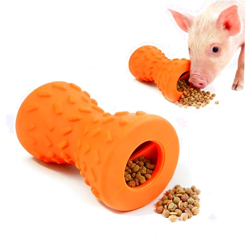 OOXYG Treat Dispensing Ball for Pigs, Pig Enrichment Toys Food Dispenser for Mini Pigs, Slow Feeder Training Toy Pet Interactive Foraging & Rooting Toys for Pigs to Play with