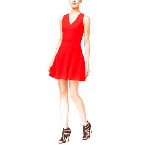 A｜X ARMANI EXCHANGE Armani Exchange Women's V-Neck 'Sleeveless Fit and Flare Dress