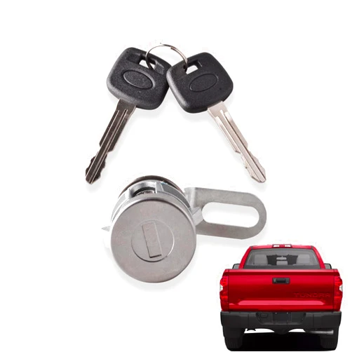 GrteRokky Tailgate Door Lock Cylinder&Key Compatible for Toyota Tundra 2014-21 Tacoma 2016-22 Back Door Lock Cylinder