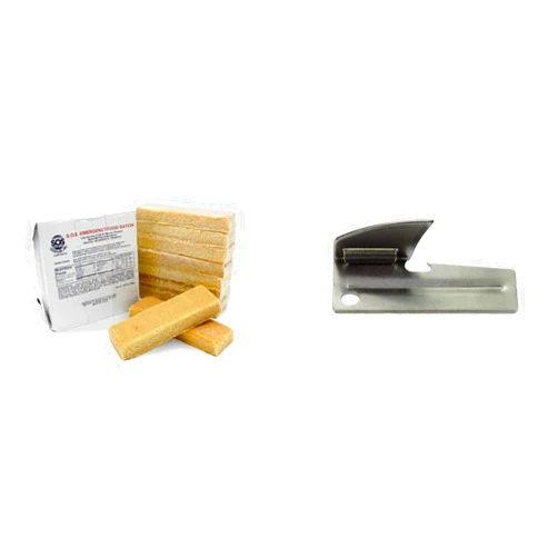 SOS/SURVIVAL GENERAL SOS Food Labs Inc.3600 Calorie Food Bar Rations Emergency 3 Day / 72 Hour Food Supply 5 Year Shelf Life - 1 Pack with Survival Essential Item (Mini Pocket Can Opener)